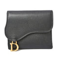 Christian Dior Navy Leather Wallet (Tri-Fold) (Pre-Owned)