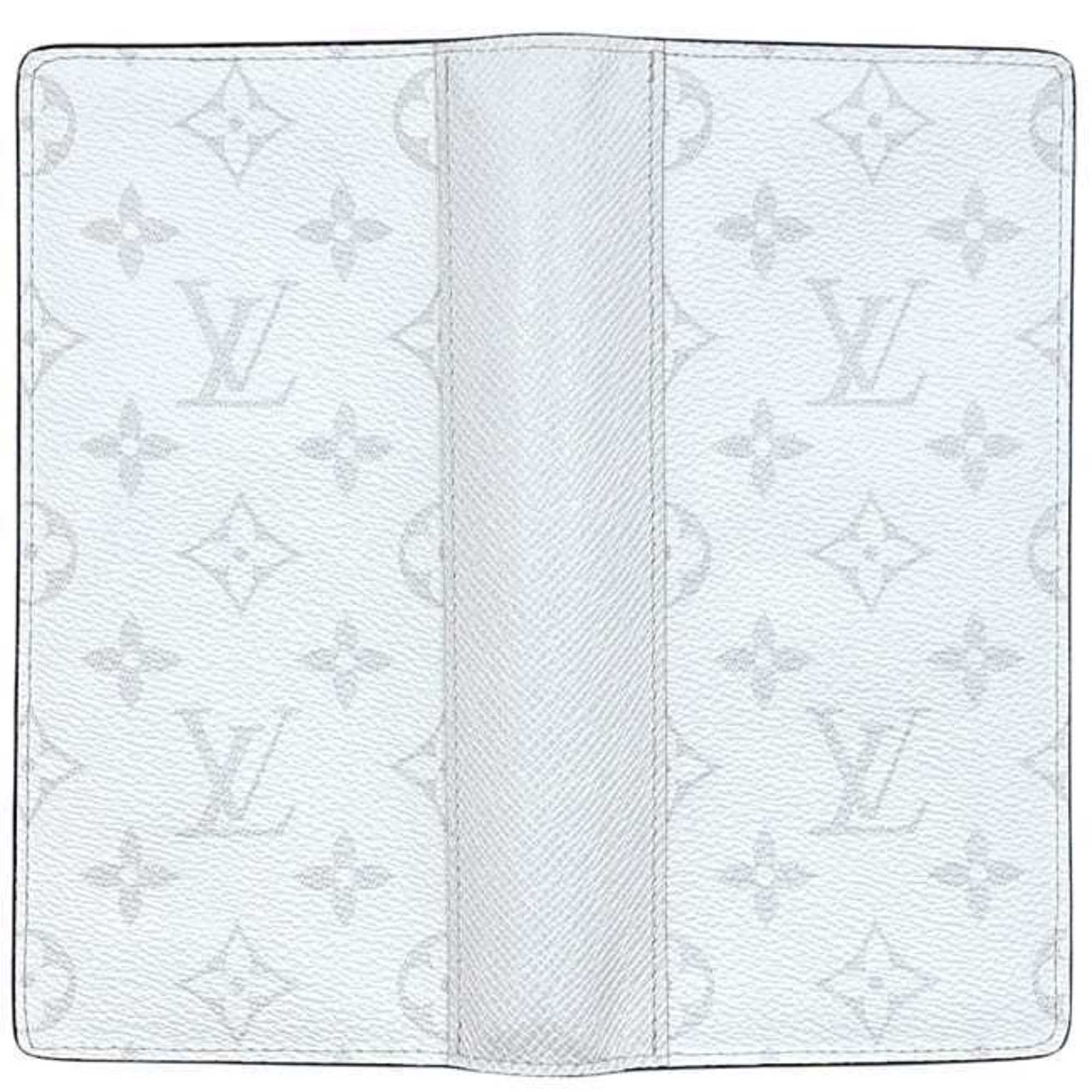 Louis Vuitton White Taiga Leather Monogram Long Wallet