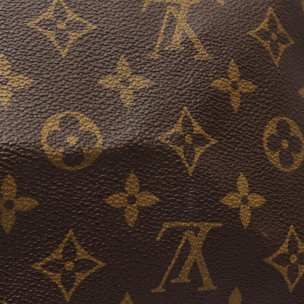 Louis Vuitton Brown Coated Canvas Leather Boston Bag Handbag