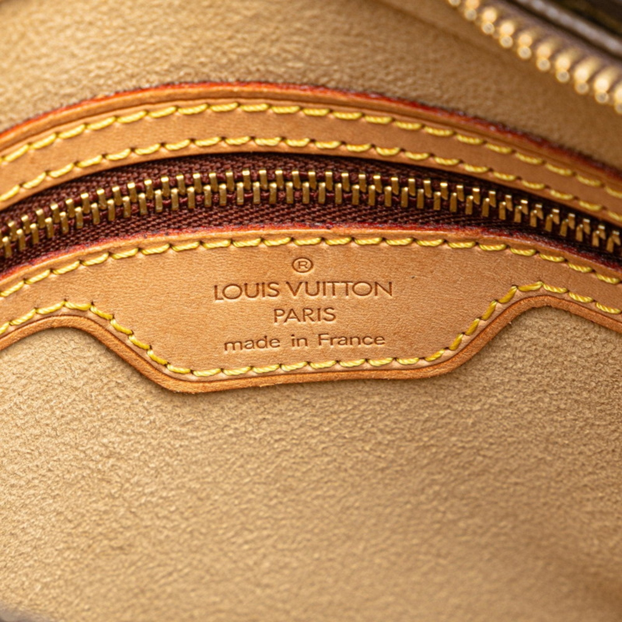 Louis Vuitton Brown Pvc Leather Handbag Shoulder Bag