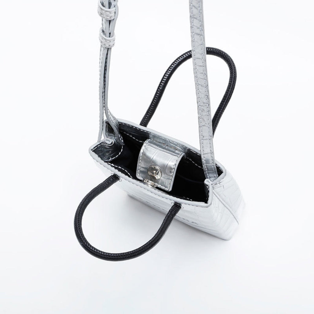Balenciaga Silver Leather Shoulder