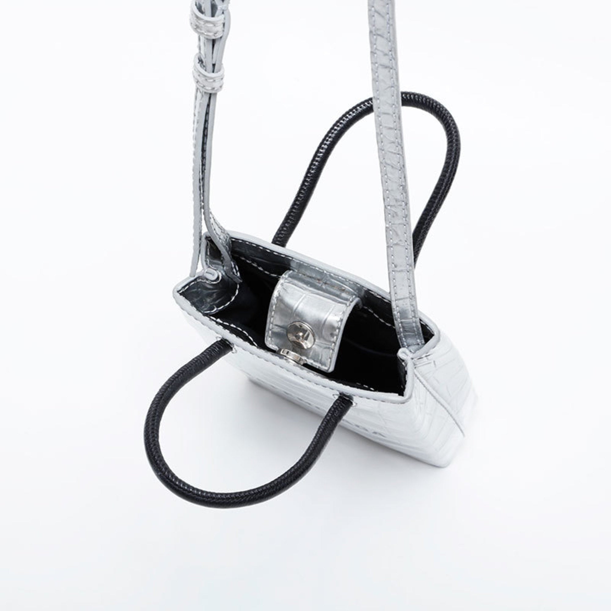 Balenciaga Silver Leather Shoulder