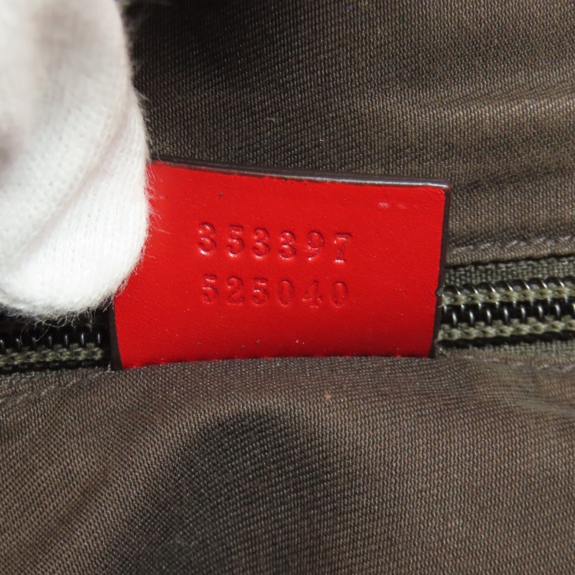 Gucci Red Color Leather Tote Bag (Pre-Owned)