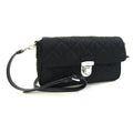 Prada Black Nylon Leather Pochette Shoulder Bag