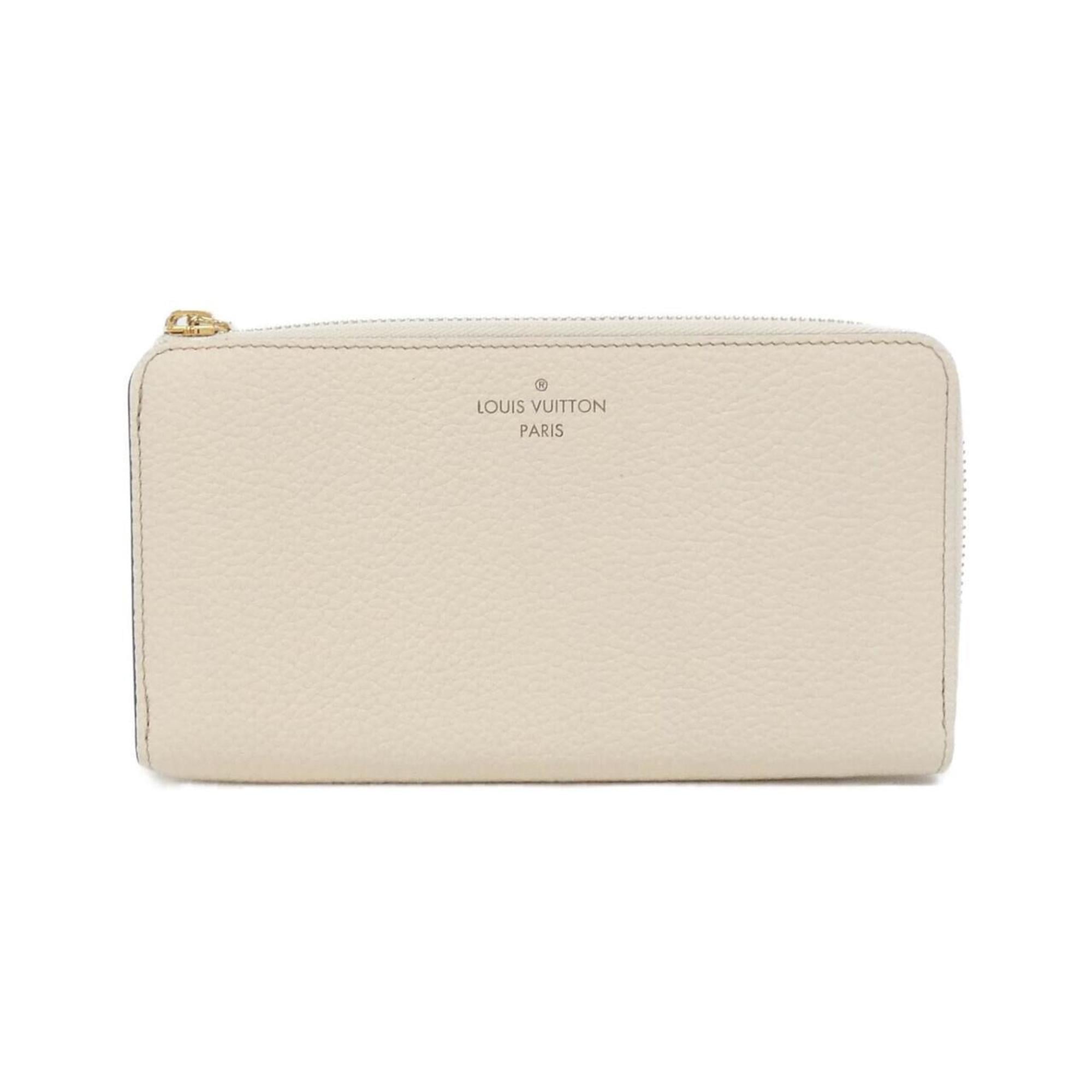 Louis Vuitton Cream Leather Long Wallet