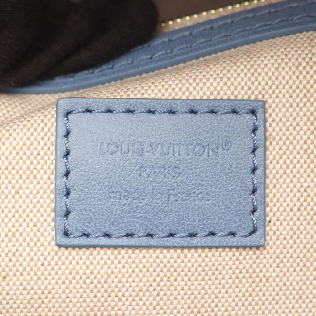 Louis Vuitton Blue Denim Leather Shoulder Bag