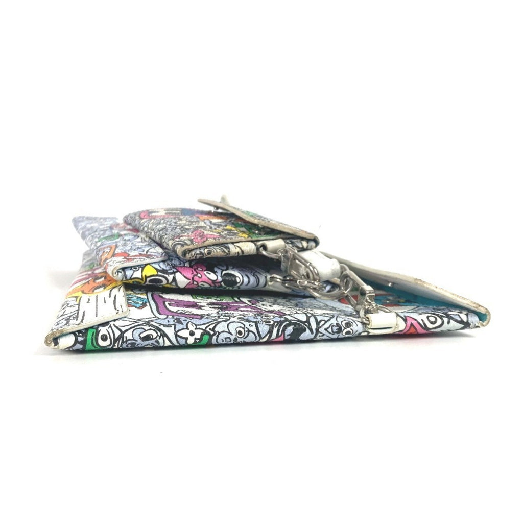 Louis Vuitton Multi-Color Canvas Leather Clutch Bag