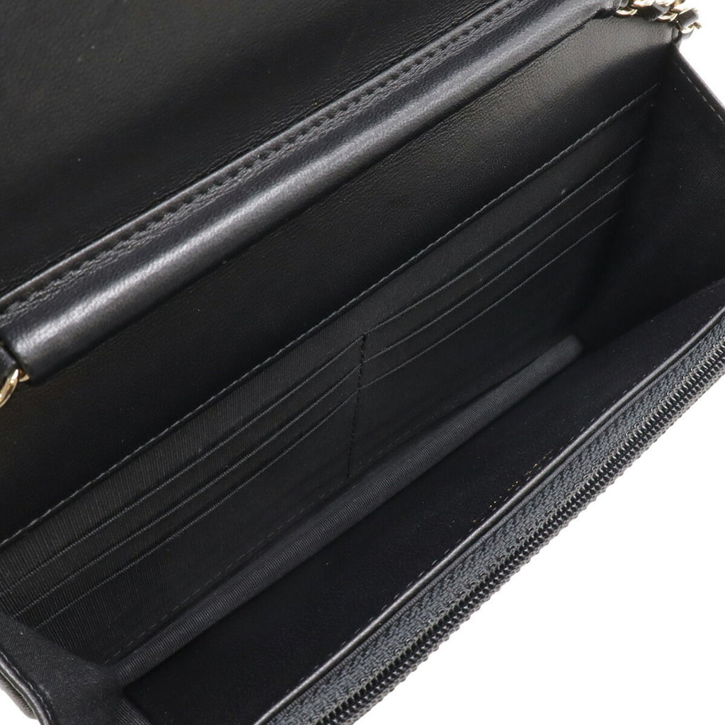 Chanel Black Leather Pochette Shoulder Bag
