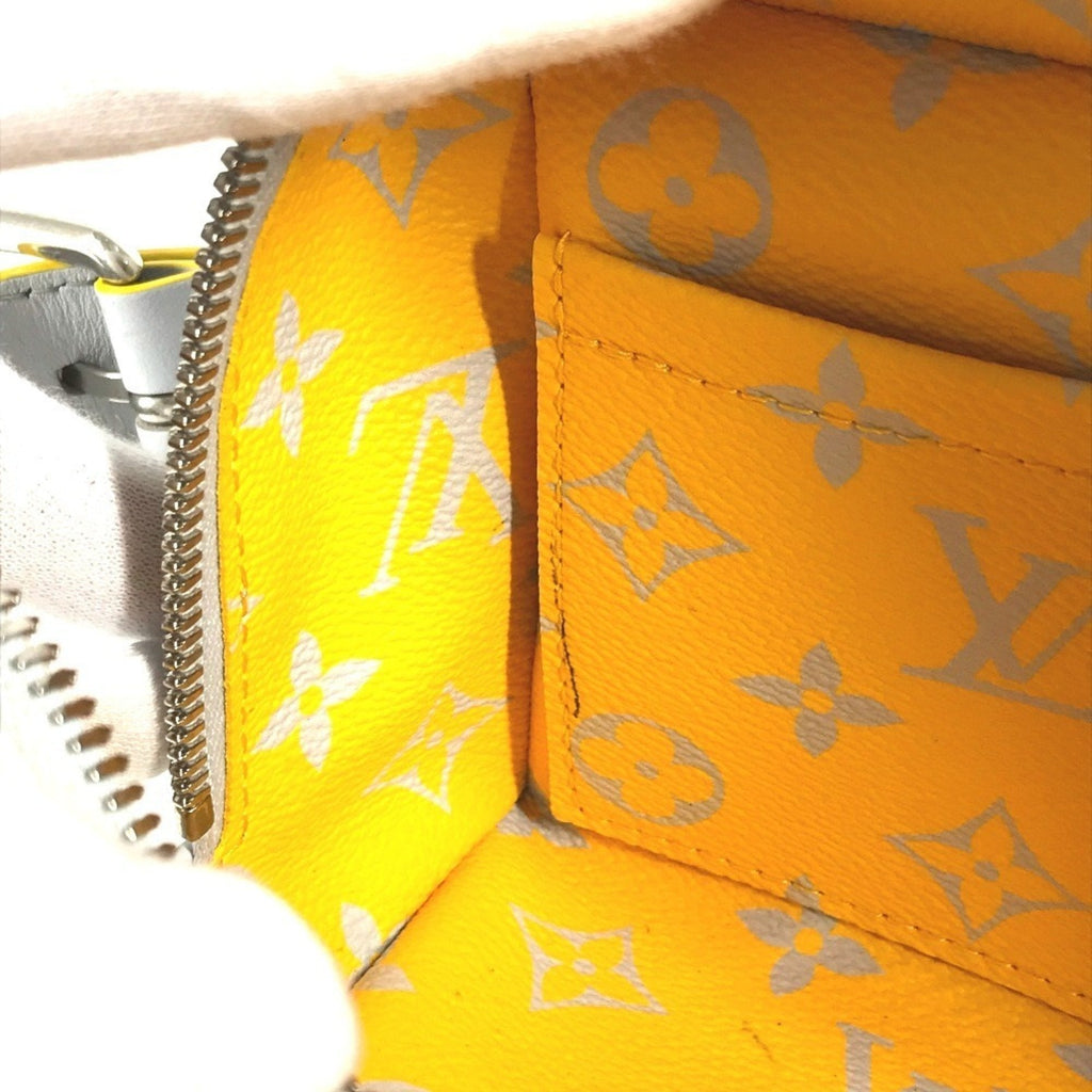 Louis Vuitton Gray Yellow Monogram Clutch Bag Pouch
