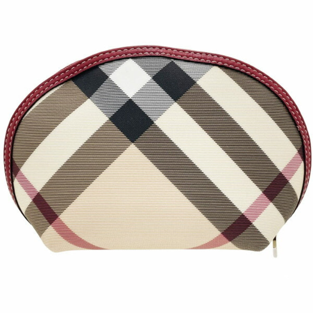 Burberry Beige Multi-Color Red Color Pvc Leather Pouch