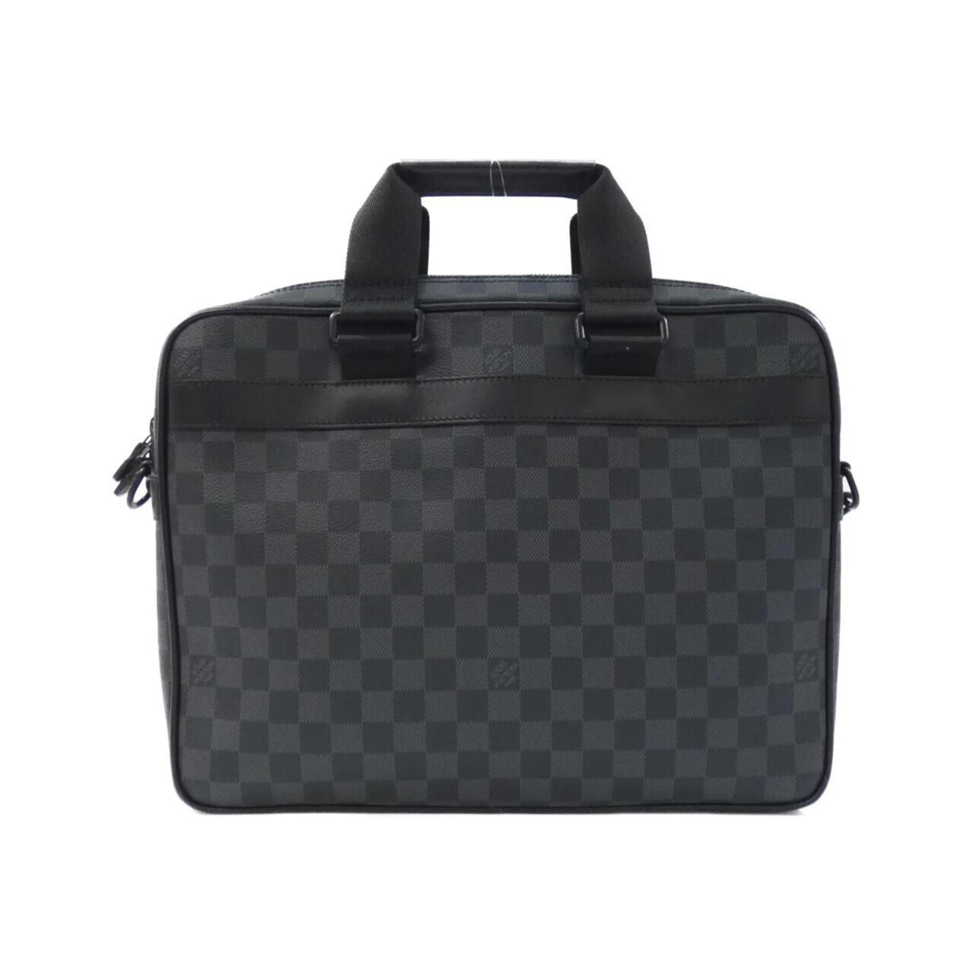 Louis Vuitton Black Graphite Gray Coated Canvas Handbag