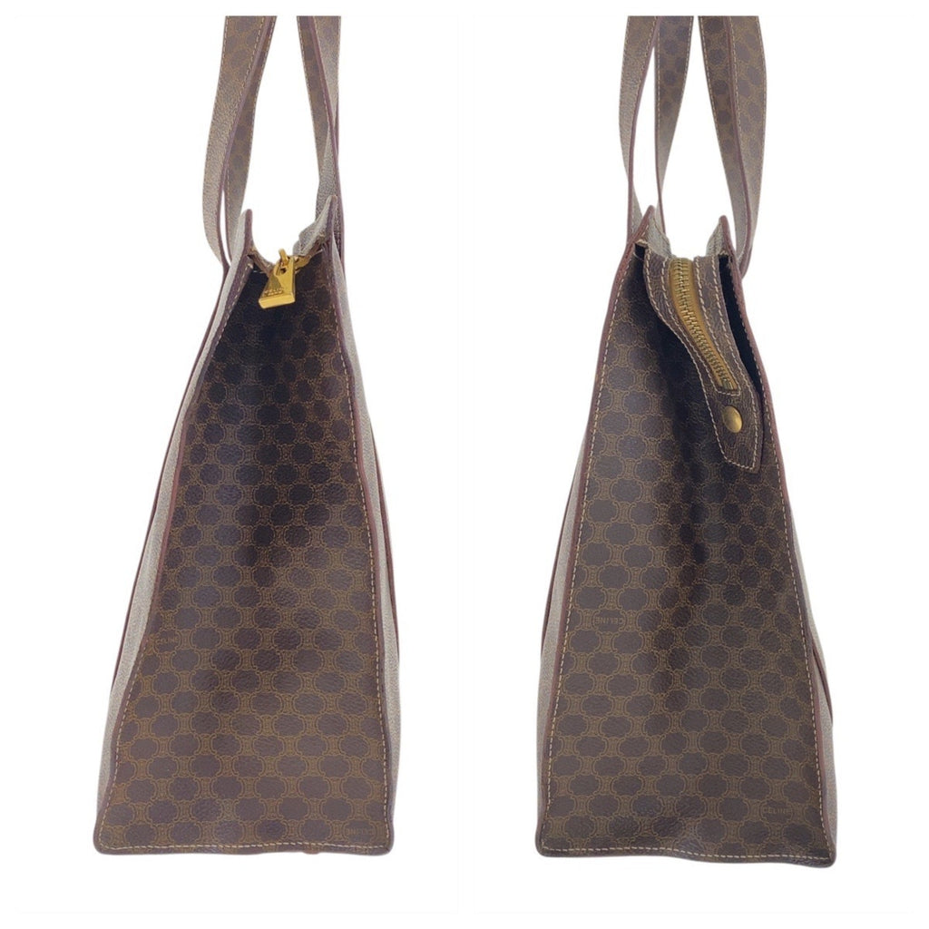 Celine Brown Pvc Shoulder Bag Tote Bag