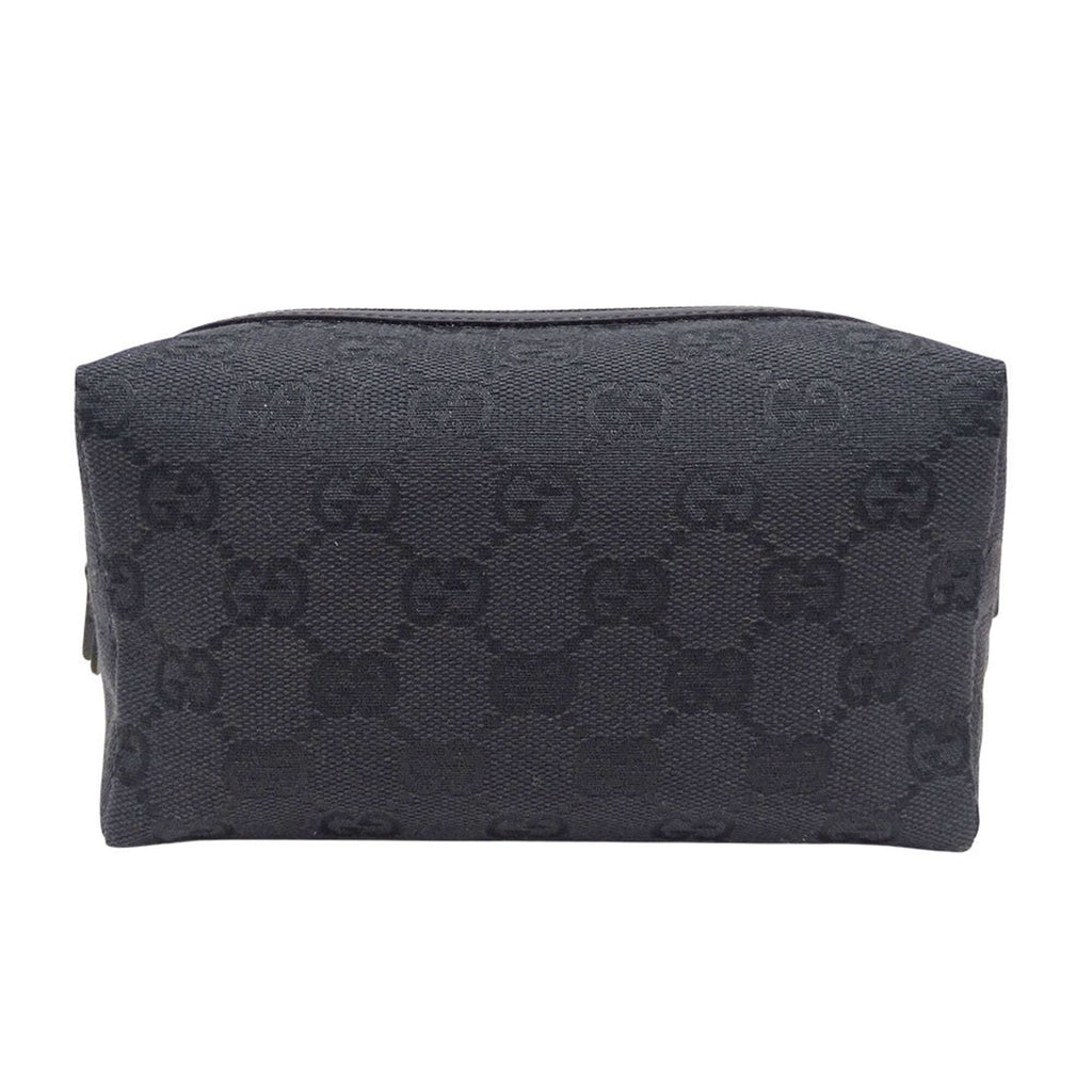 Gucci Black Gg Canvas Pouch (Pre-Owned)