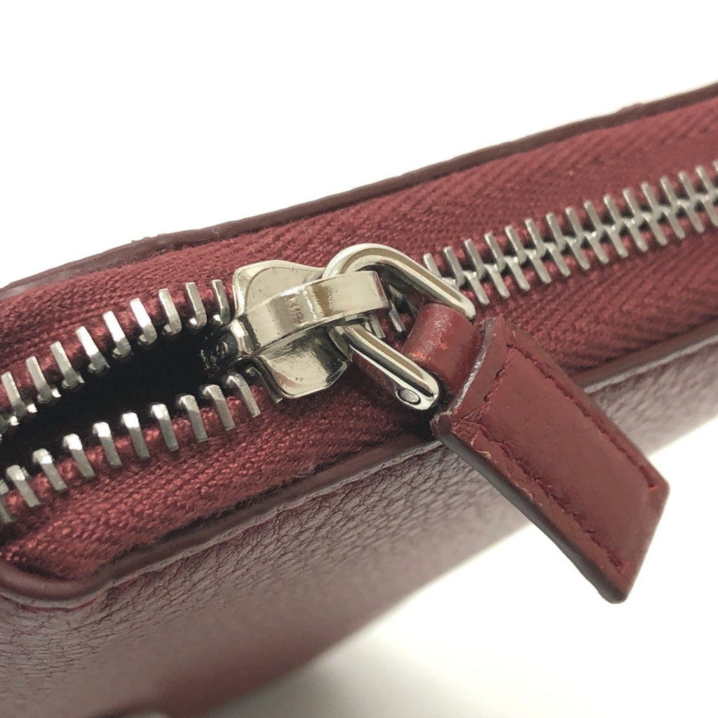 Prada Red Leather Long Wallet (Bi-Fold)