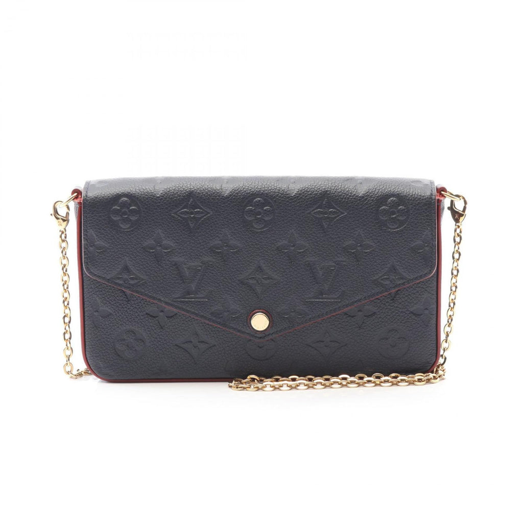 Louis Vuitton Marine Rouge Navy Red Color Monogram Empreinte Pochette Shoulder Bag