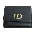 Christian Dior Black Leather Wallet (Tri-Fold) (Pre-Owned)