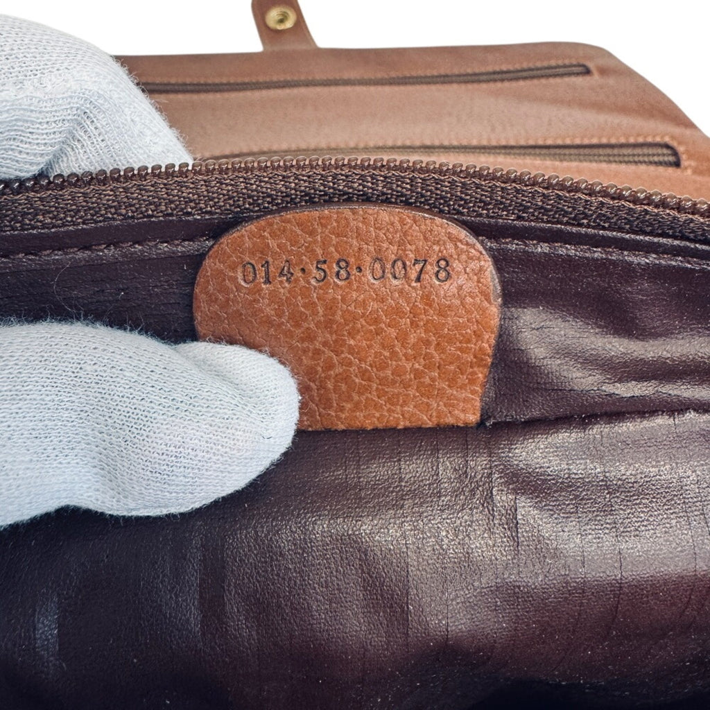Gucci Brown Leather Clutch Bag Pouch (Pre-Owned)