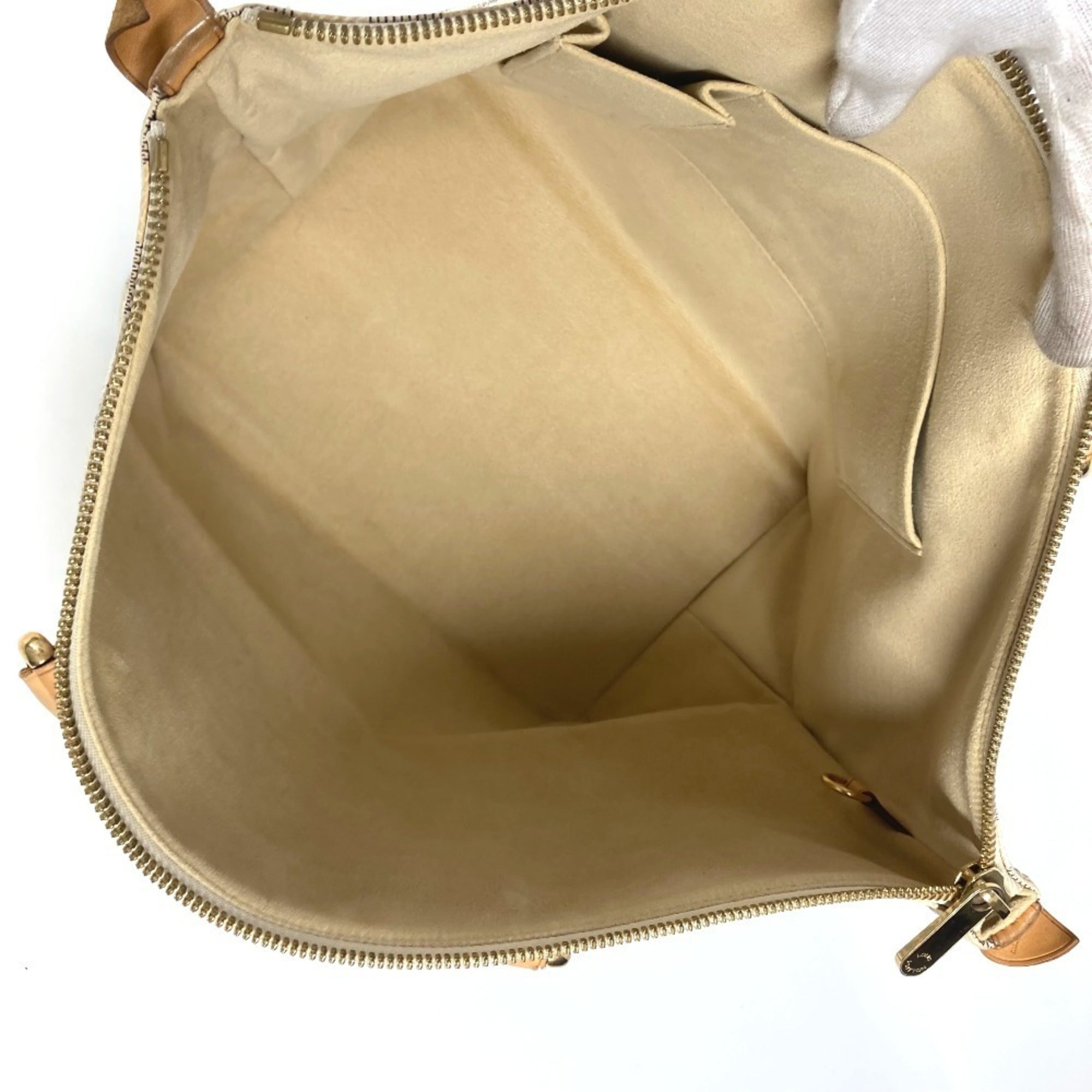 Louis Vuitton White Damier Azur Shoulder Bag Tote Bag