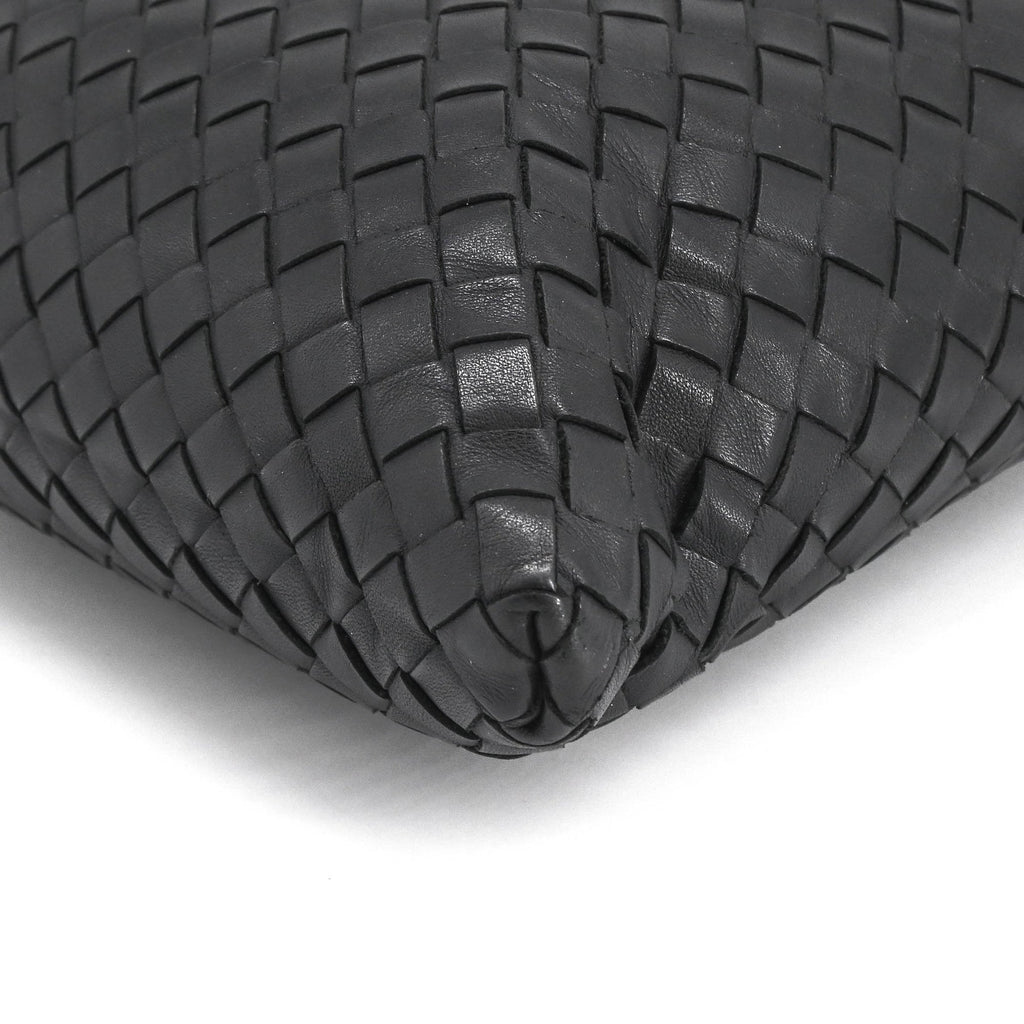 Bottega Veneta Black Intrecciato Leather Shoulder Bag