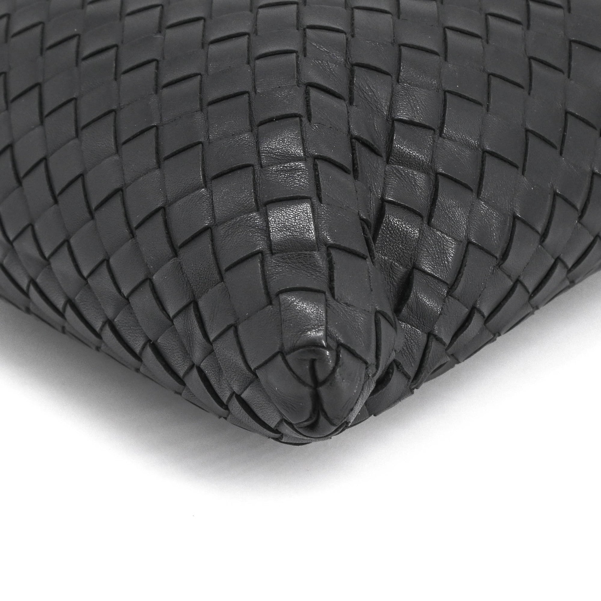 Bottega Veneta Black Intrecciato Leather Shoulder Bag