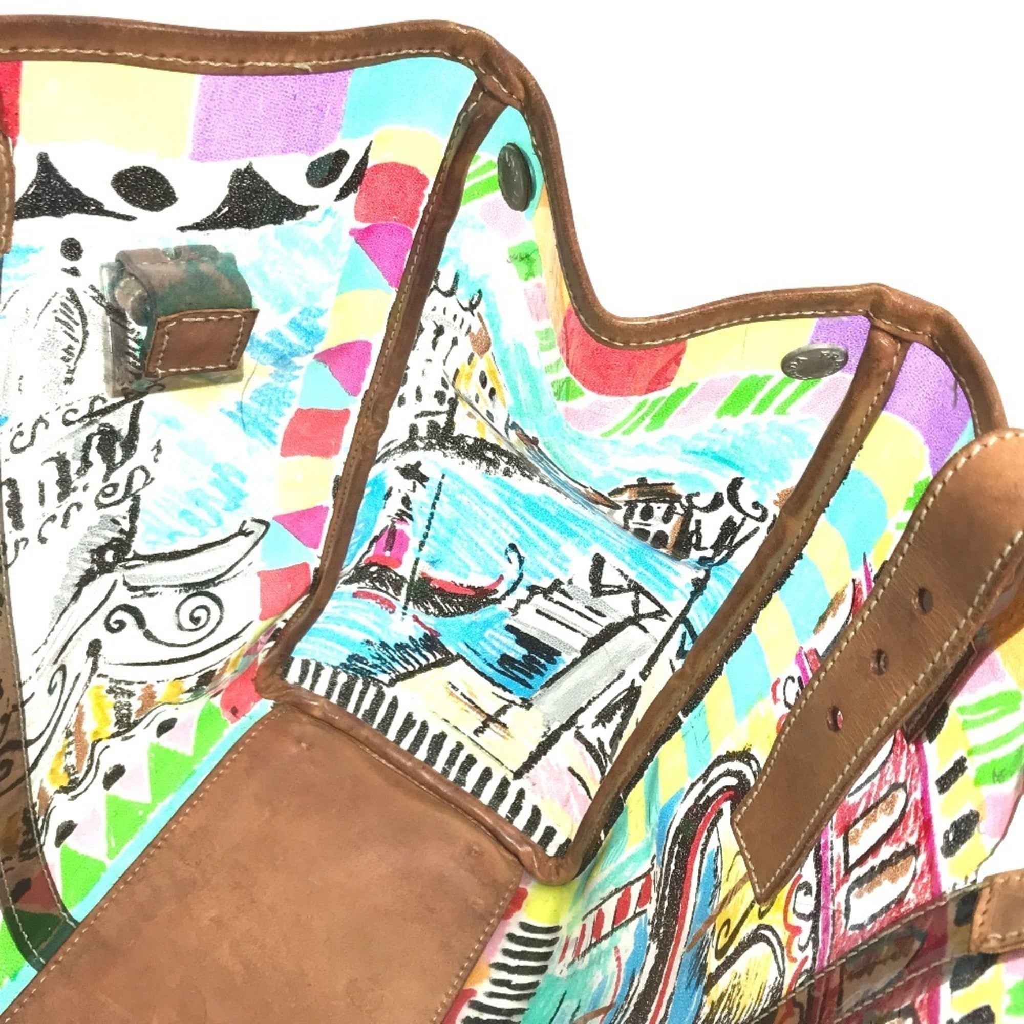 Prada Multi-Color Vinyl Shoulder Bag Tote Bag