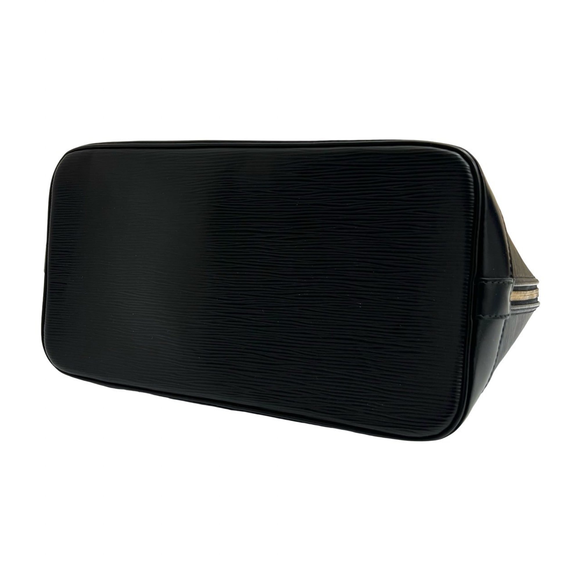 Louis Vuitton Black Leather Boston Bag Handbag