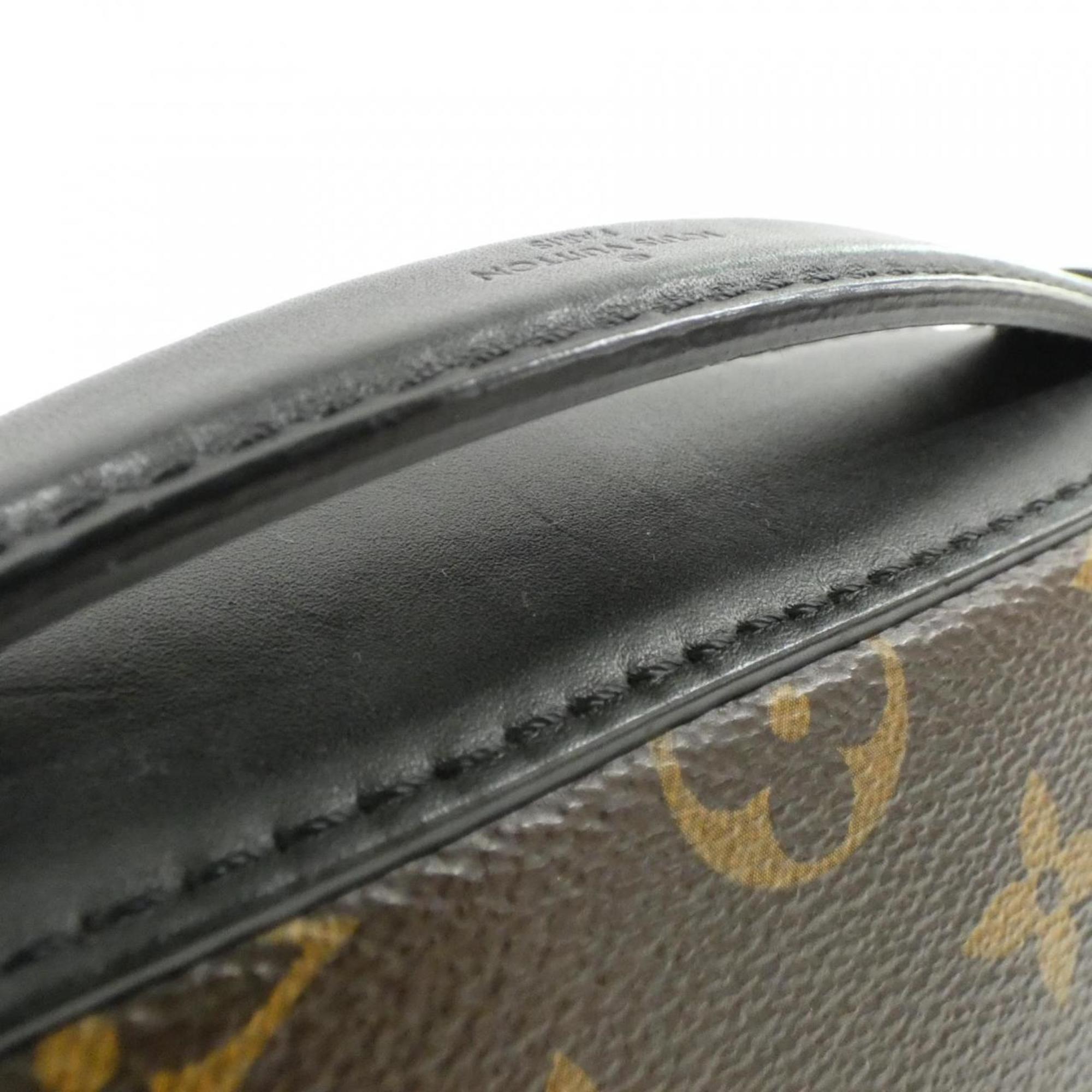Louis Vuitton Black Marron Coated Canvas Leather Shoulder Bag