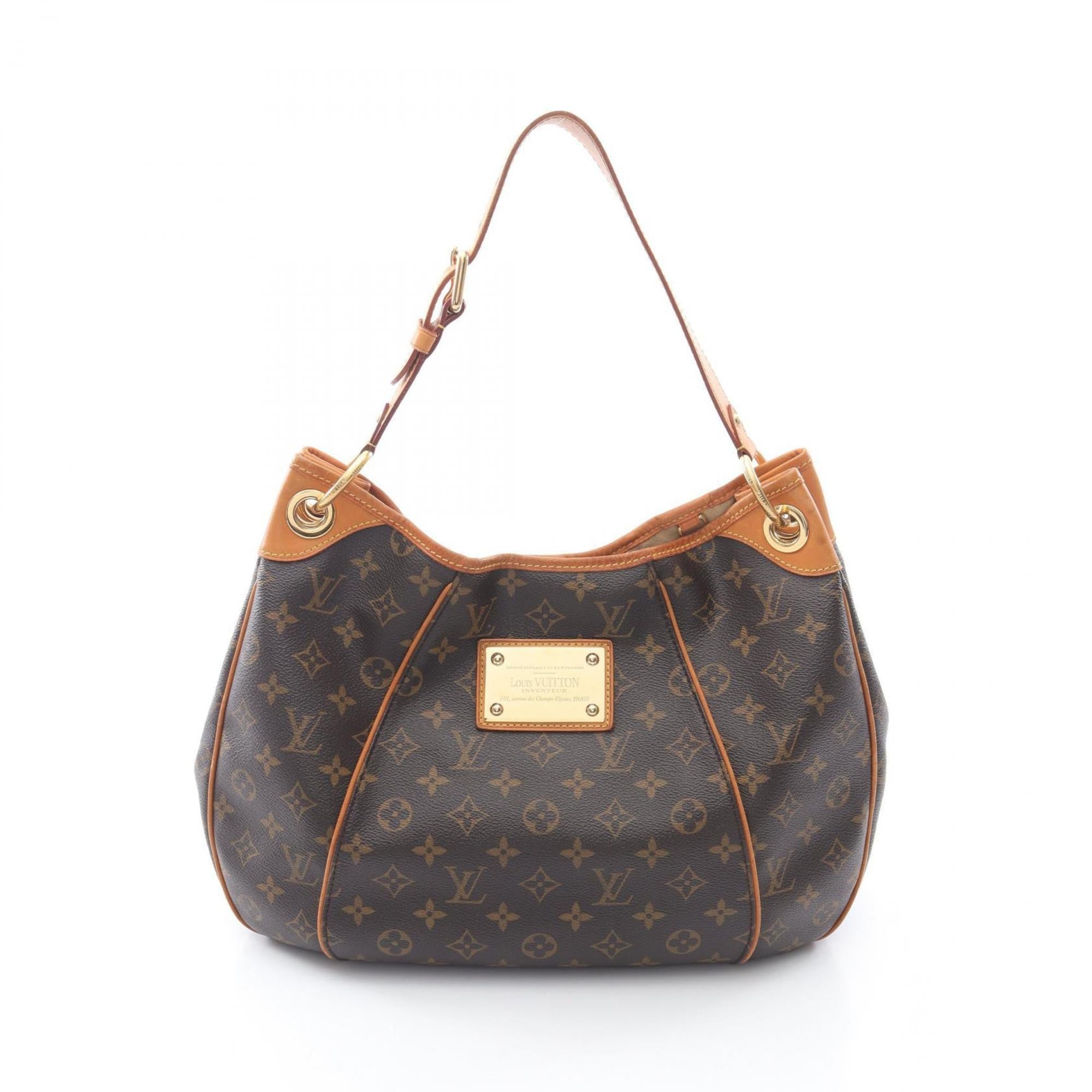 Louis Vuitton Brown Coated Canvas Leather Shoulder Bag
