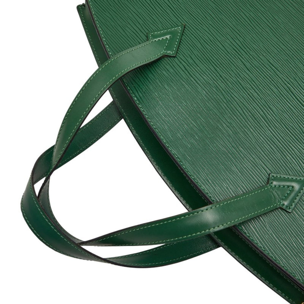 Louis Vuitton Borneo Green Leather Handbag