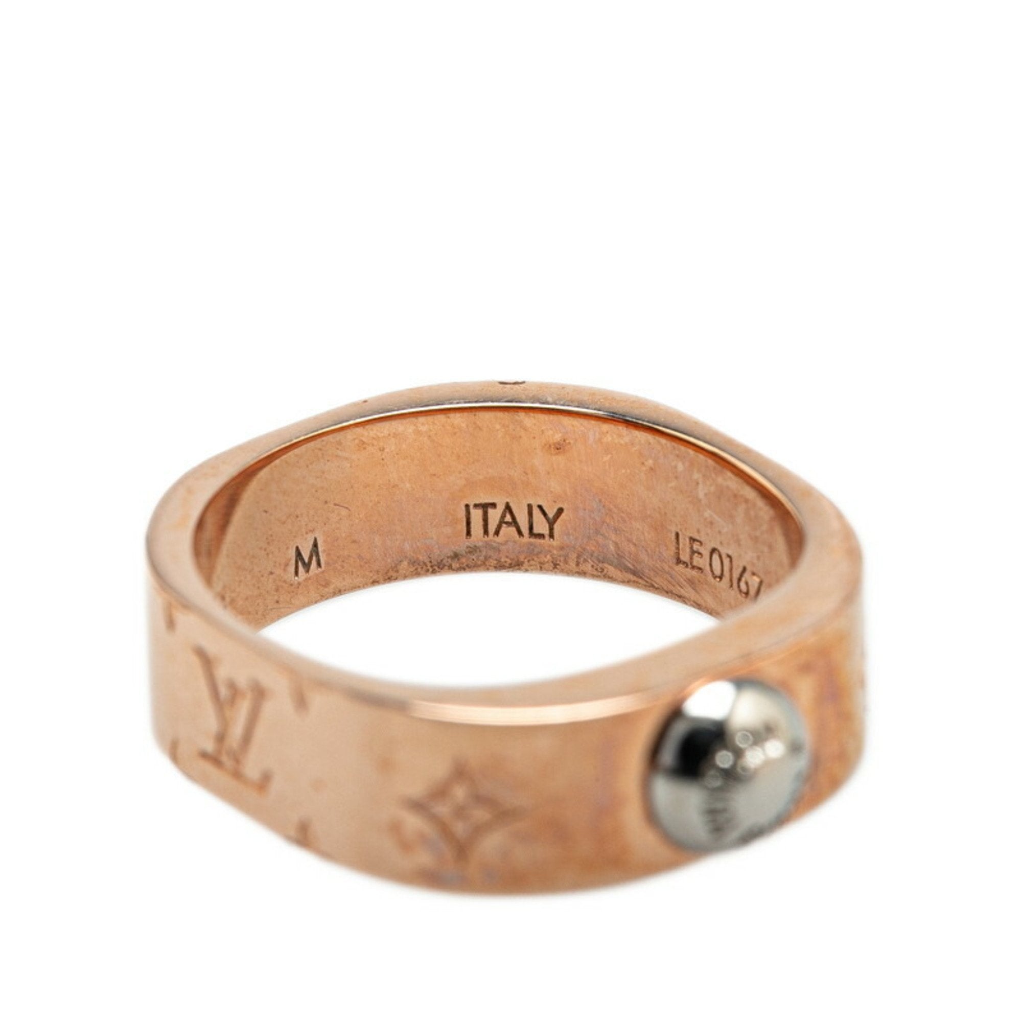 Louis Vuitton Silver Pink Gold Gold Plating Metal Band Ring