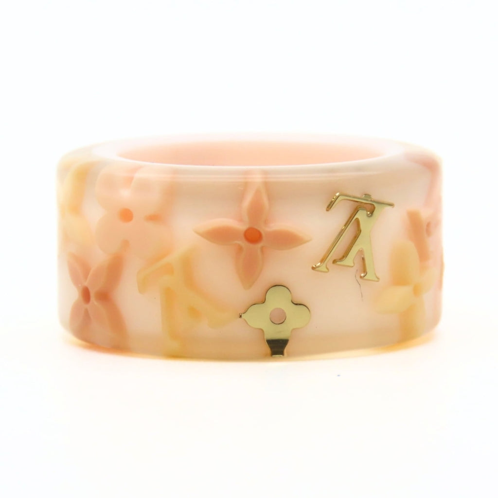Louis Vuitton Monogram Pink Rose Monogram Resin Band Ring