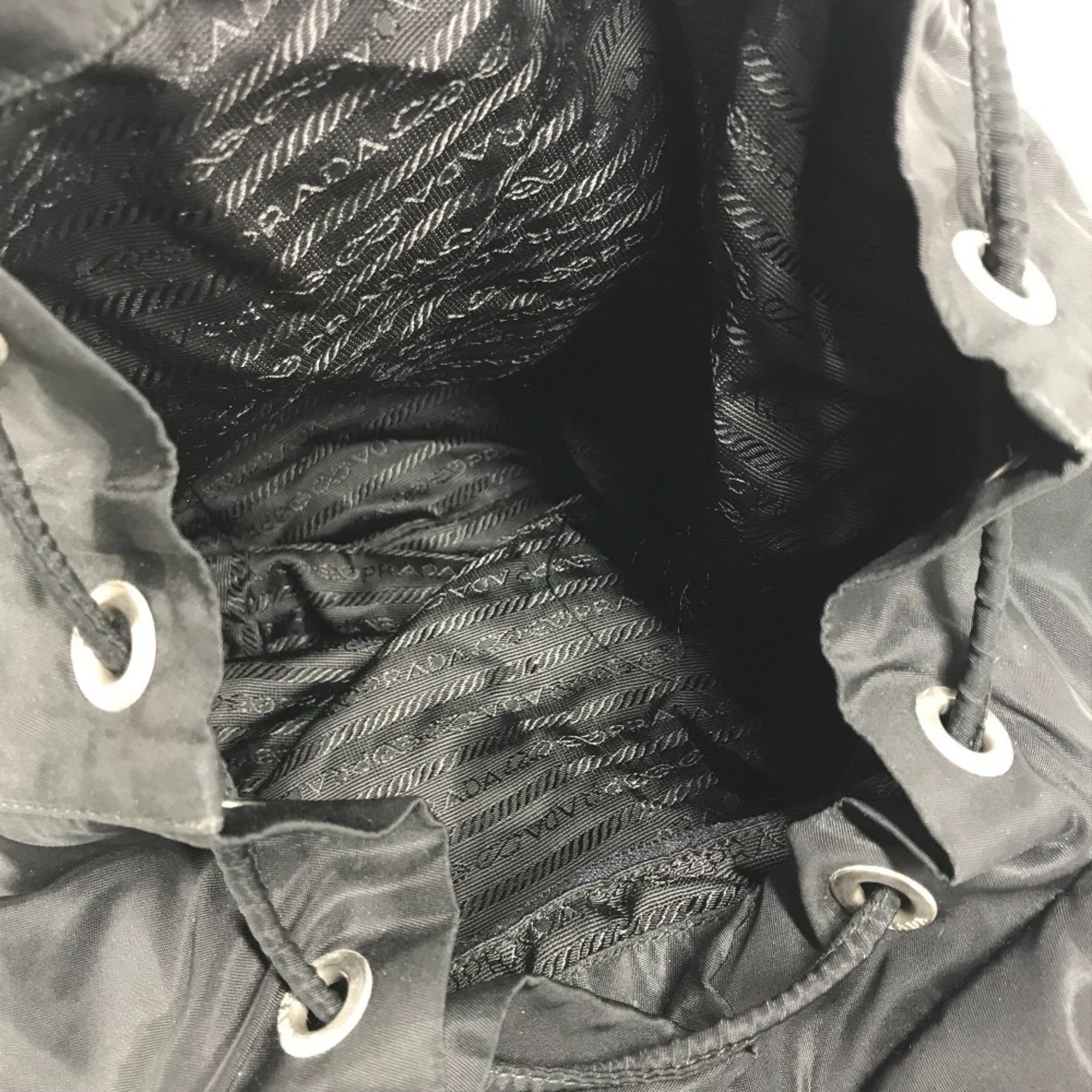 Prada Black Leather Nylon Backpack