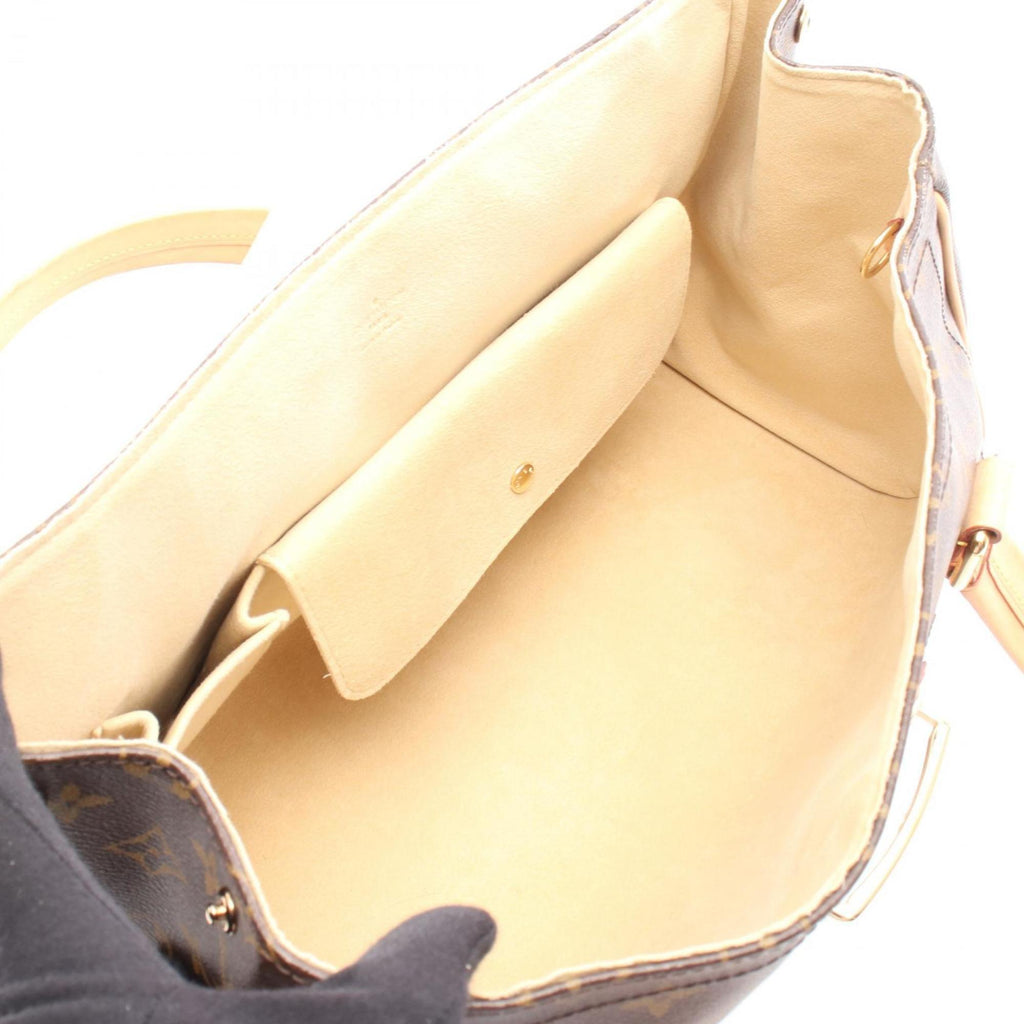 Louis Vuitton Brown Coated Canvas Leather Shoulder Bag