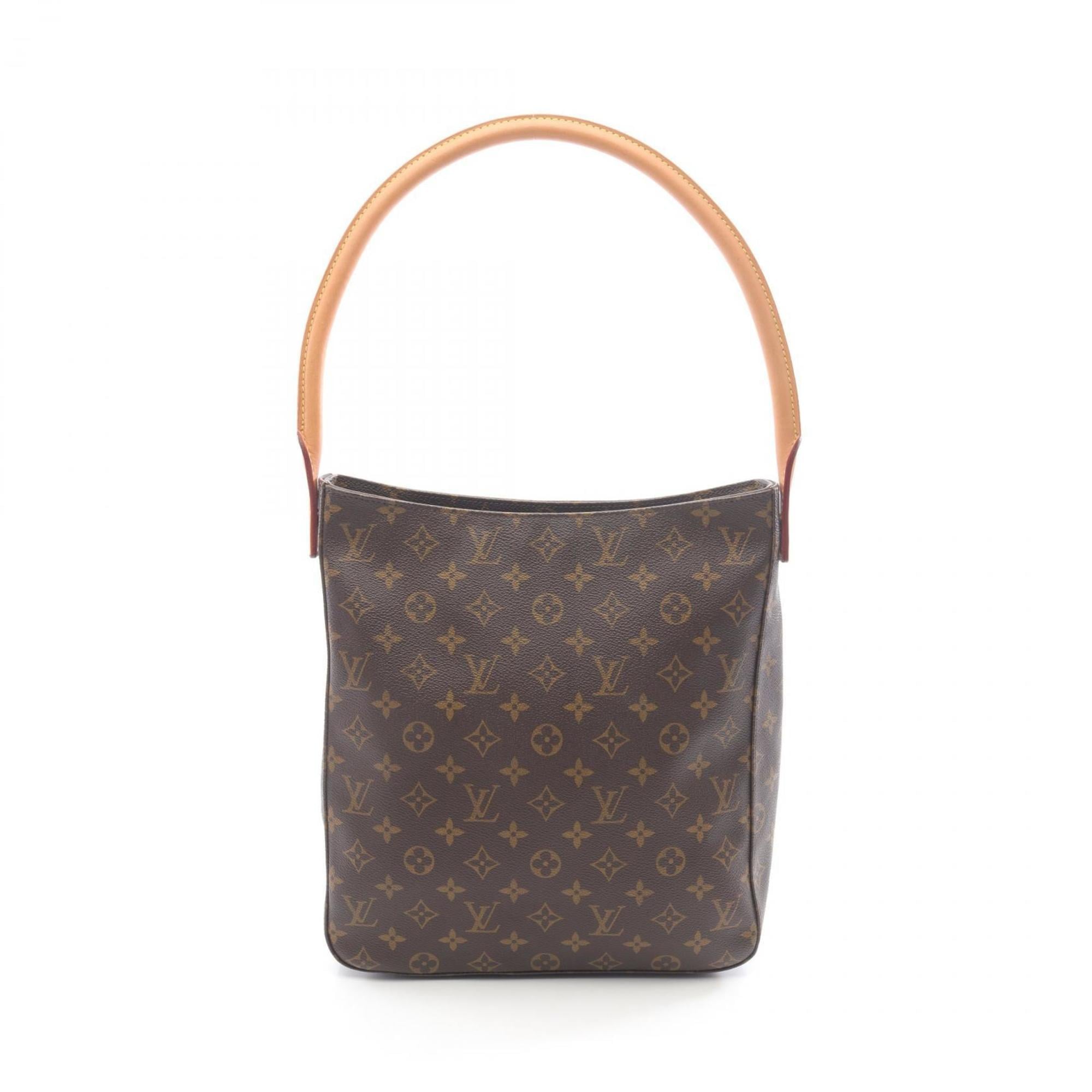 Louis Vuitton Brown Coated Canvas Leather Shoulder Bag