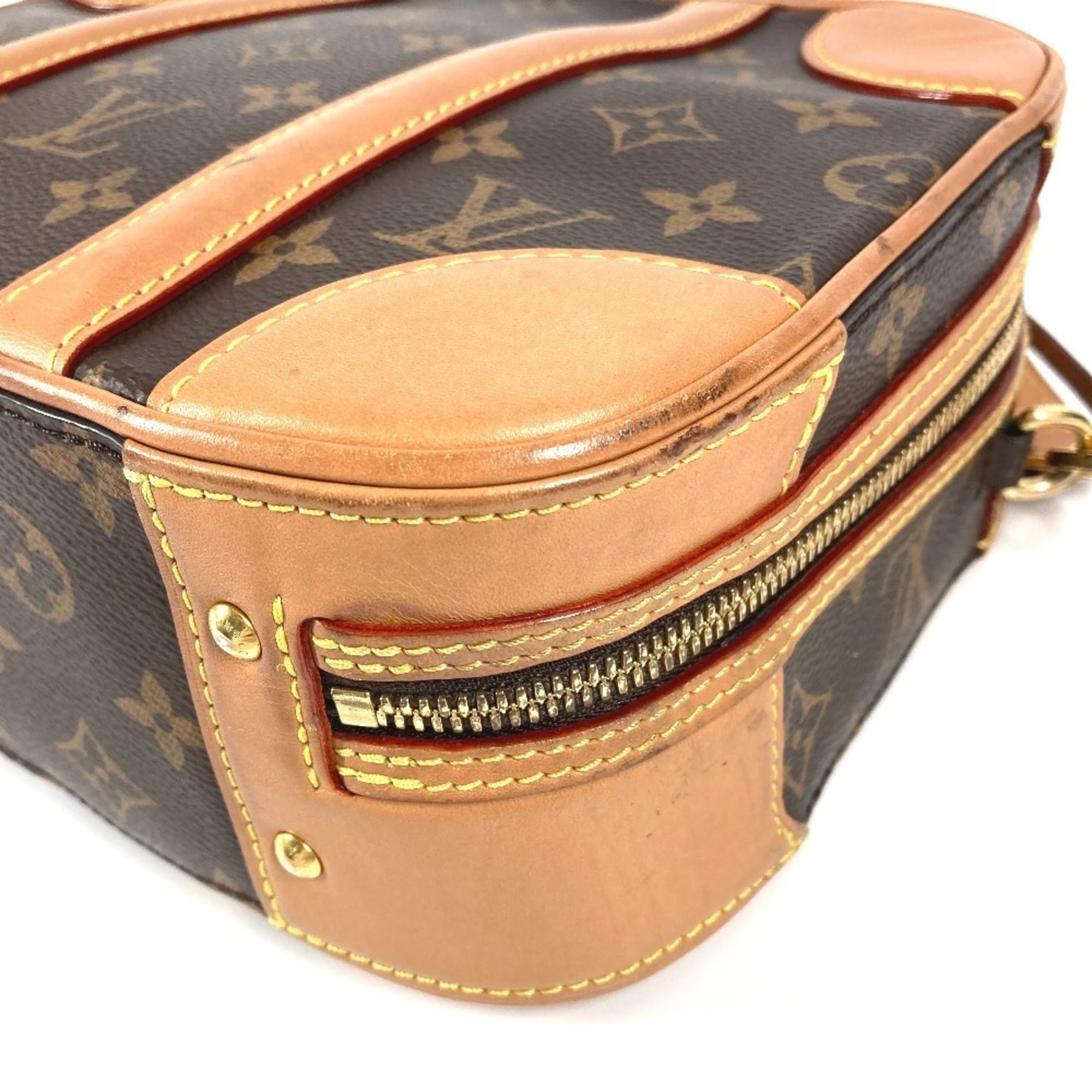 Louis Vuitton Brown Monogram Boston Bag Handbag Shoulder Bag