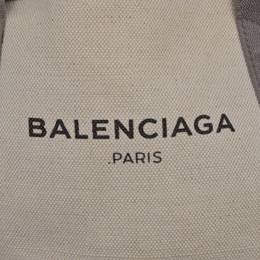Balenciaga Beige Gray Canvas Tote