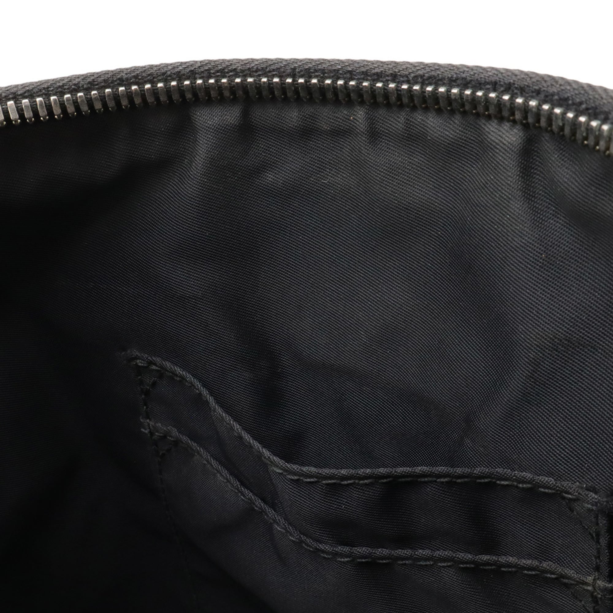 Gucci Black Green Red Color Nylon Canvas Leather Shoulder Bag (Pre-Owned)
