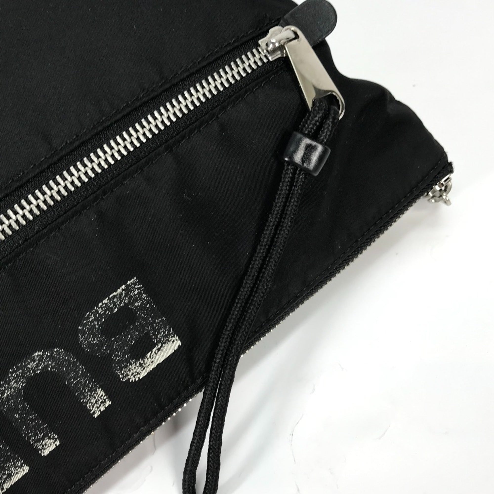 Burberry Black White Nylon Clutch Bag Pouch