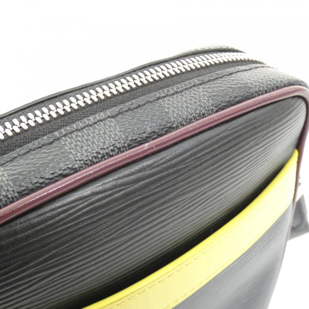 Louis Vuitton Graphite Coated Canvas Leather Shoulder Bag