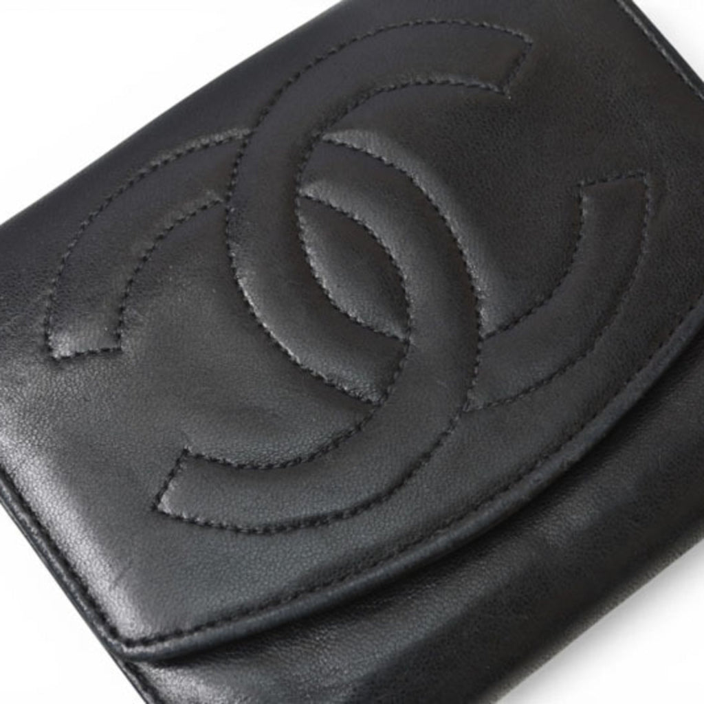 Chanel Black Leather Wallet (Bi-Fold)