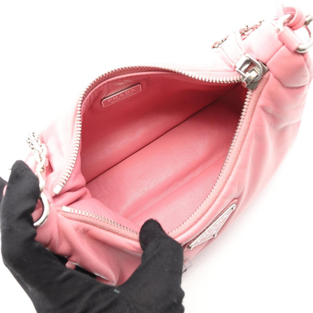 Prada Pink Leather Shoulder Bag