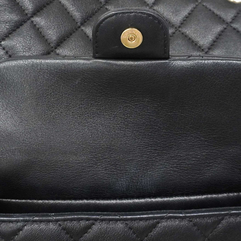 Chanel Black Leather Backpack
