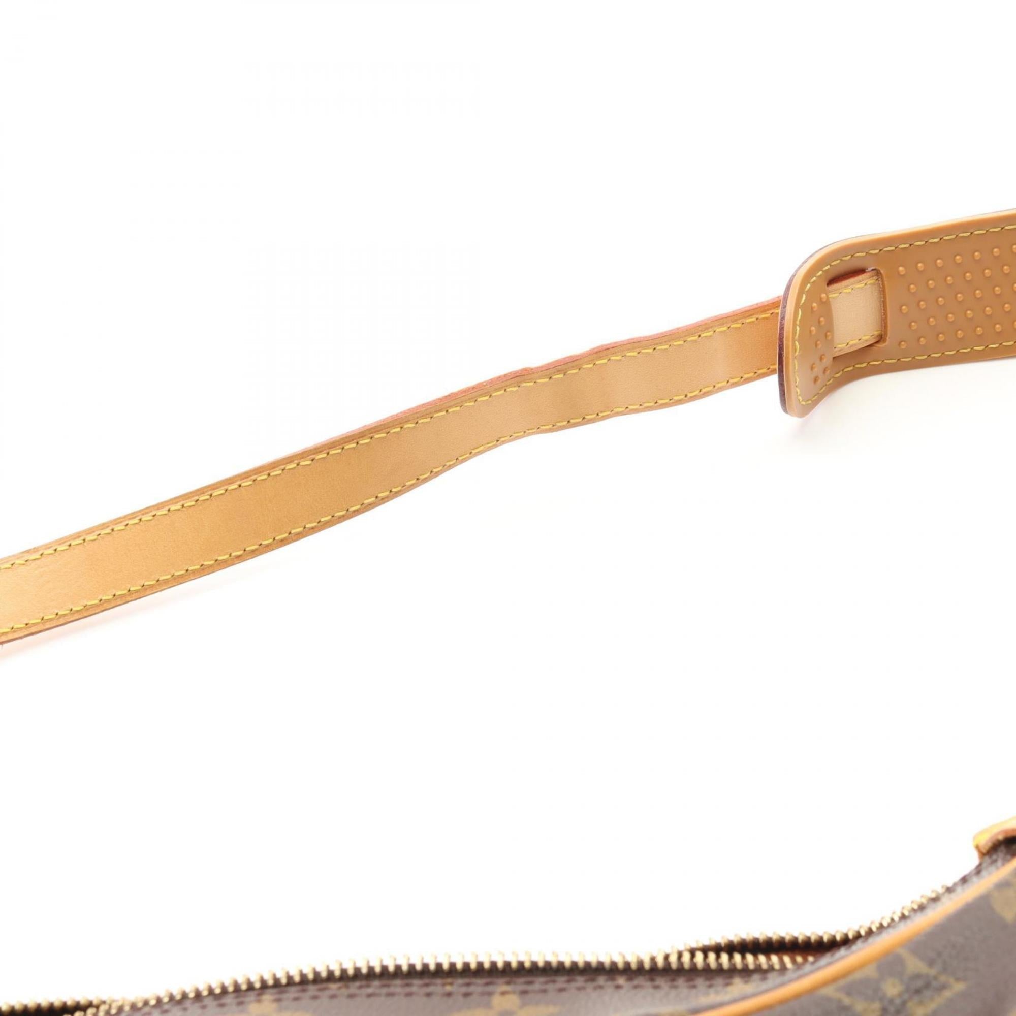 Louis Vuitton Brown Coated Canvas Leather Shoulder Bag