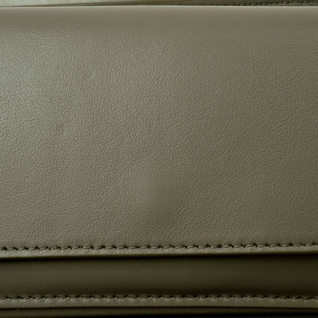 Celine Beige Brown Leather Wallet (Bi-Fold)