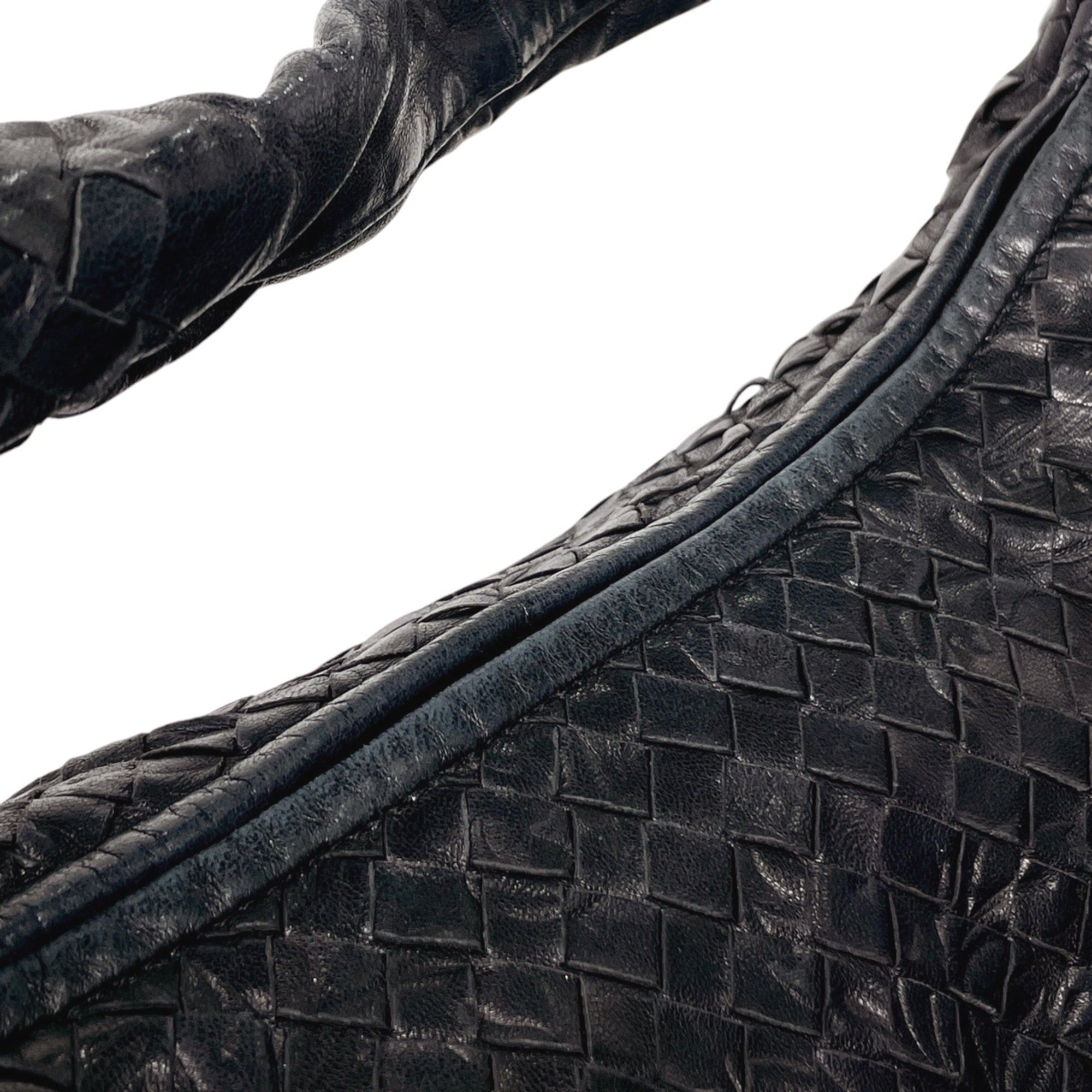 Bottega Veneta Black Leather Handbag Shoulder Bag