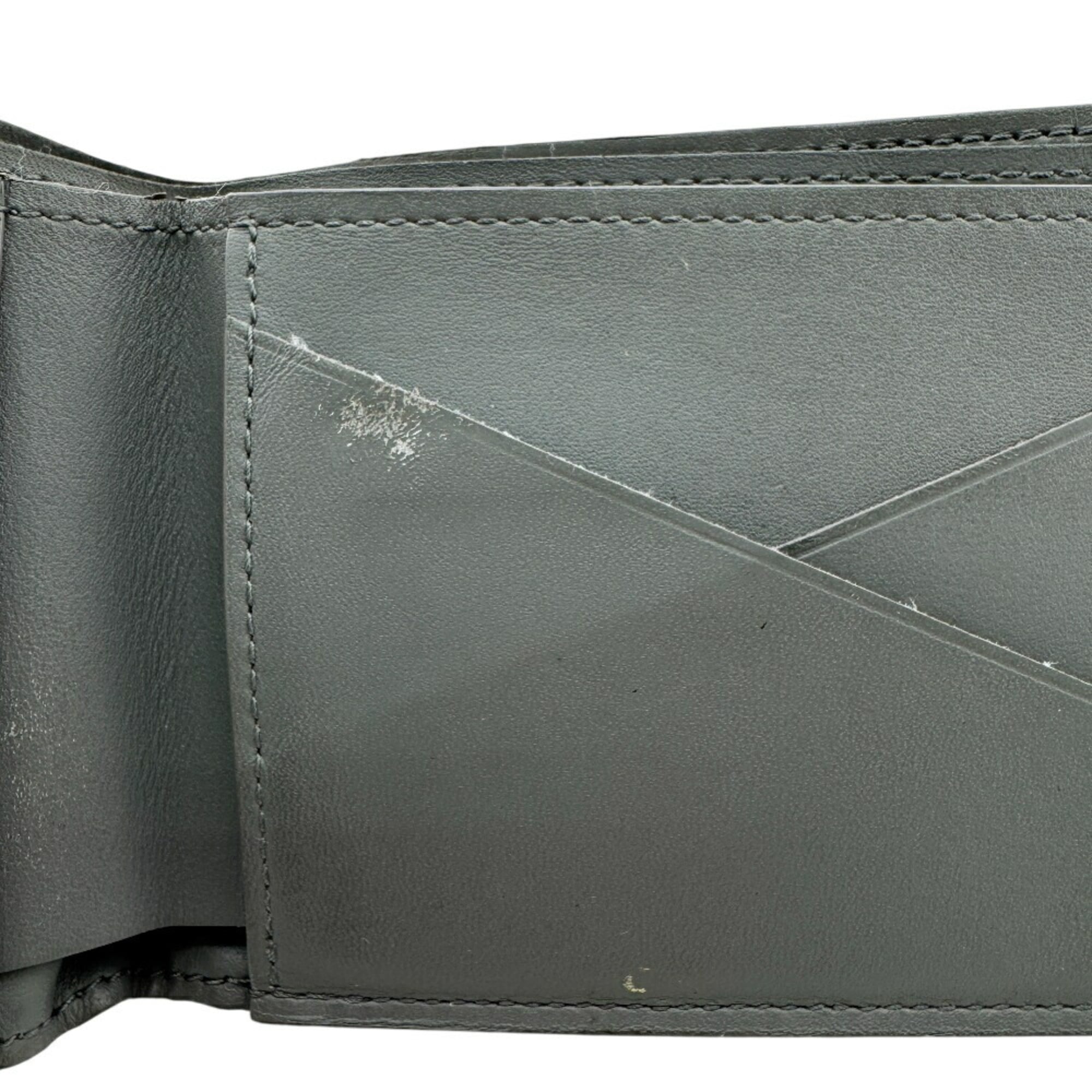 Louis Vuitton Dark Gray Gray Leather Wallet