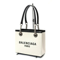 Balenciaga Black Canvas Leather Tote