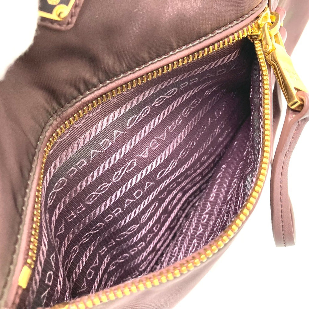 Prada Purple Leather Tote Bag
