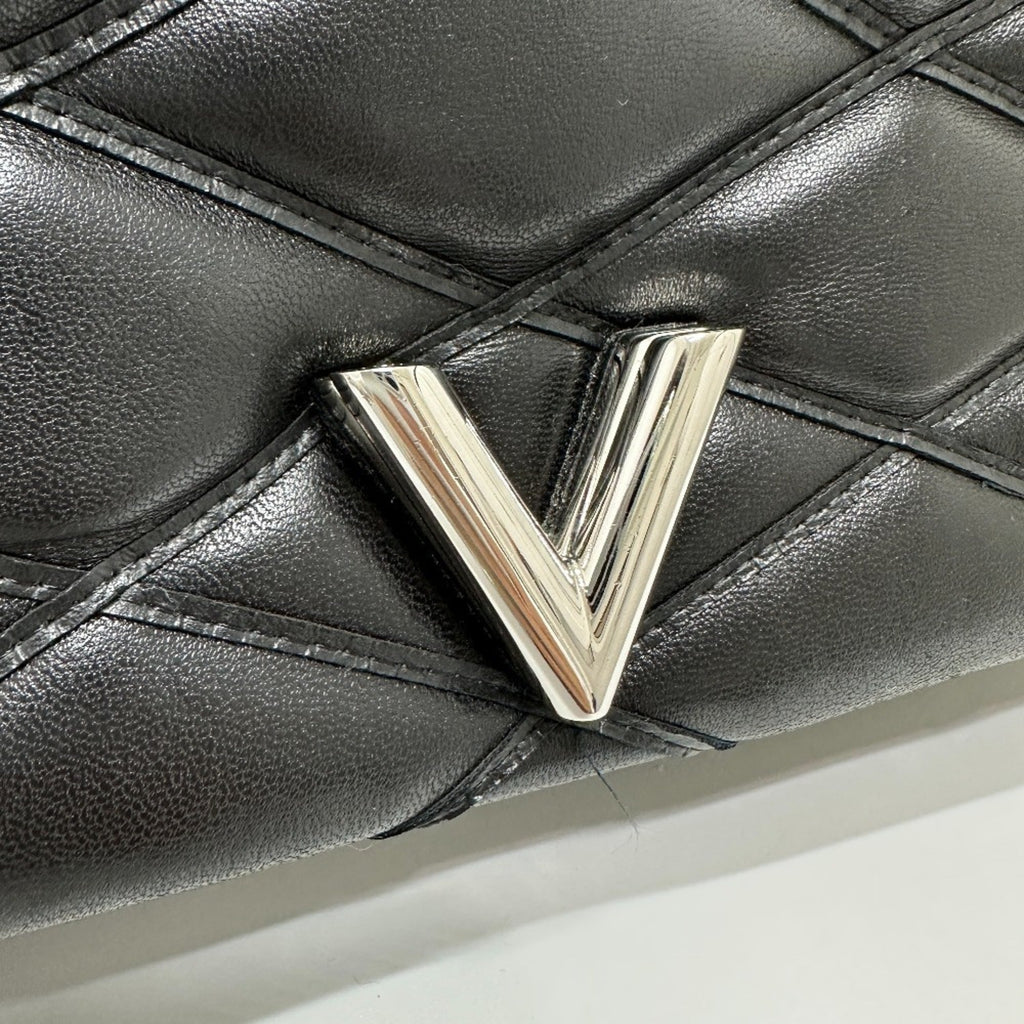 Louis Vuitton Black Noir Leather Handbag Shoulder Bag