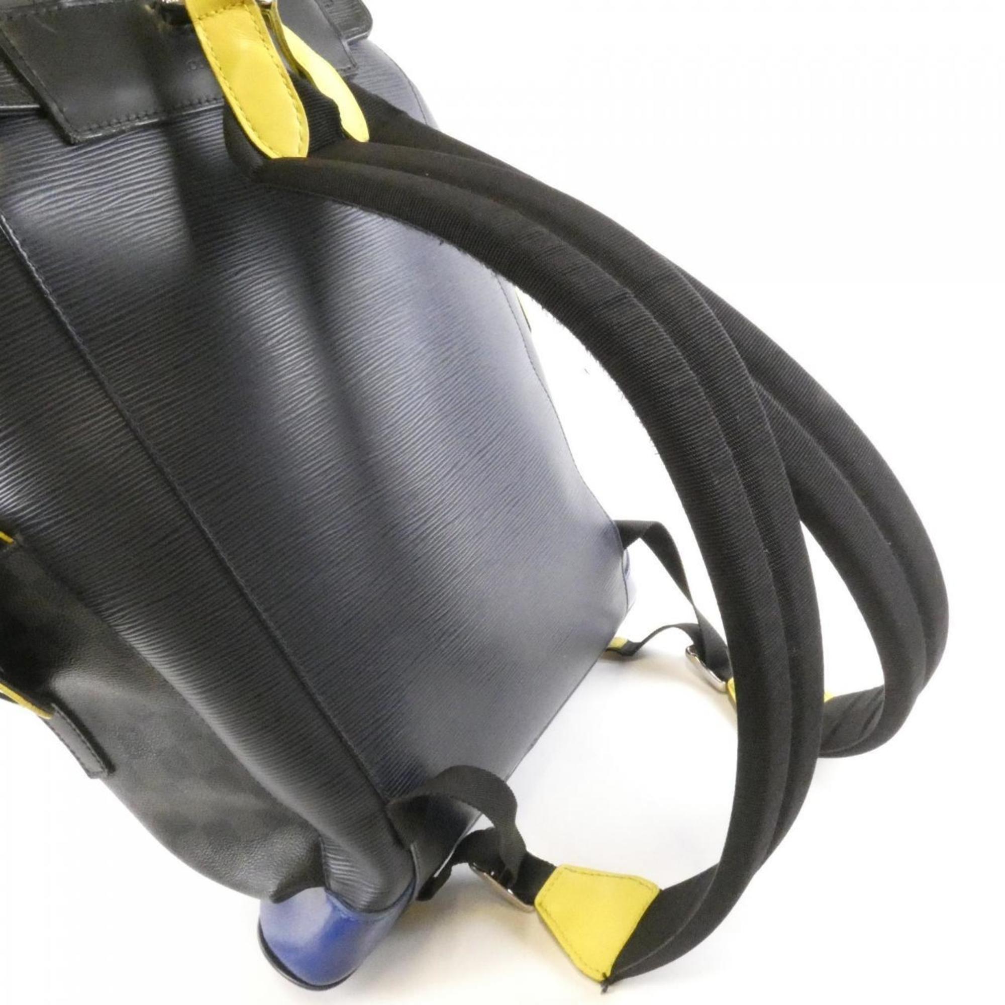 Louis Vuitton Graphite Coated Canvas Leather Backpack